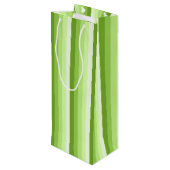 ライムグリーンシャドーストライプの数 ワインギフトバッグ (裏面アングル)