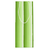 ライムグリーンシャドーストライプの数 ワインギフトバッグ (裏面)