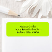 ライムグリーンシンプル差出人住所ラベル ラベル (インサイチュ)