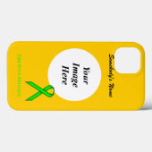 ライムグリーンスタンダードリボンTmpl by Kenneth Yoncich Case-Mate iPhoneケース (裏面 (横))