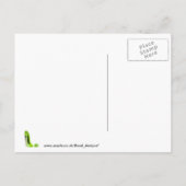 ライムグリーンスティレット靴とバラ 案内ポストカード (裏面)