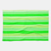 ライムグリーンストライプ キッチンタオル (横)