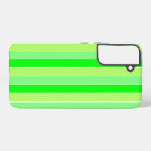 ライムグリーンストライプ SAMSUNG GALAXYケース (裏面横)