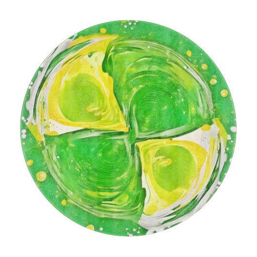 ライムグリーンスパイラル カッティングボード (正面)