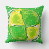 ライムグリーンスパイラル クッション (正面)