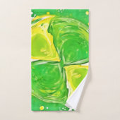 ライムグリーンスパイラル バスタオルセット (ハンドタオル)