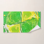 ライムグリーンスパイラル バスタオルセット (ハンドタオル)