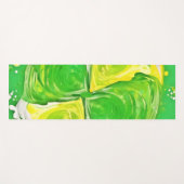 ライムグリーンスパイラル ヨガマット (正面(横))