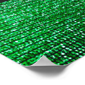 ライムグリーンスパークルグラムモダンシークインパーティーバナー ポスター (角)