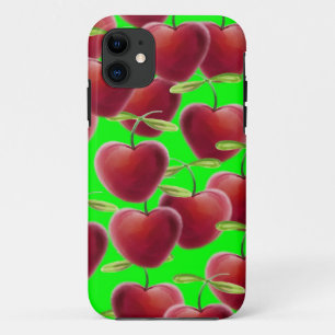 ライムグリーンチェリー スプラッシュ iPhone 11 ケース