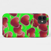 ライムグリーンチェリー スプラッシュ Case-Mate iPhoneケース (裏面(横))