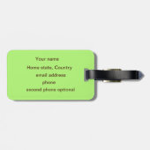 ライムグリーンチワフアラゲッジタグ ラゲッジタグ (裏面横)