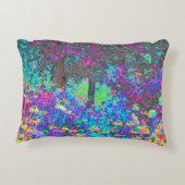 ライムグリーントリップ(幻覚体験)のようなとパープルガーデンサンライズ アクセントクッション (裏面)