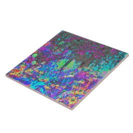 ライムグリーントリップ（幻覚体験）のようなとパープルガーデンサンライズ タイル