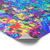 ライムグリーントリップ（幻覚体験）のようなとパープルガーデンサンライズ ポスター (角)