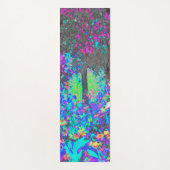 ライムグリーントリップ（幻覚体験）のようなとパープルガーデンサンライズ ヨガマット (正面)