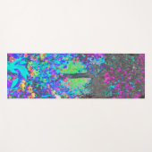 ライムグリーントリップ（幻覚体験）のようなとパープルガーデンサンライズ ヨガマット (正面(横))