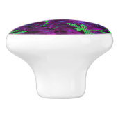 ライムグリーントンボオンホットピンクとパープル セラミックノブ (側面)