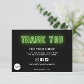 ライムグリーンネオンサインありがとうメディア挿入 (スタンド正面)