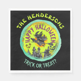 ライムグリーンハッピーハローウィン スタンダードランチョンナプキン