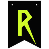 ライムグリーンハッピーハローウィン バンティングフラッグ (第3の旗)