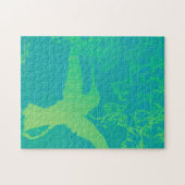 ライムグリーンハミングバードパズル ジグソーパズル (横)