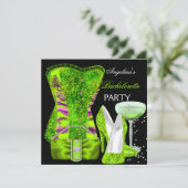 ライムグリーンバチェロレッテシューズセット 招待状 (スタンド正面)