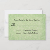 ライムグリーンバラRSVP結婚の応答カード小 出欠カード (裏面)