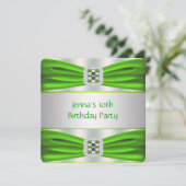 ライムグリーンバースデーパーティー 招待状 (スタンド正面)