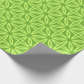 ライムグリーンパターン ラッピングペーパー (角)