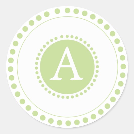 ライムグリーンパーソナライズされた封筒用シール ラウンドシール (正面)
