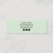 ライムグリーンヒーリングアーツクリスタルボホ スキニー名刺 (裏面)