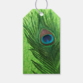 ライムグリーンピーコック ギフトタグ (正面)