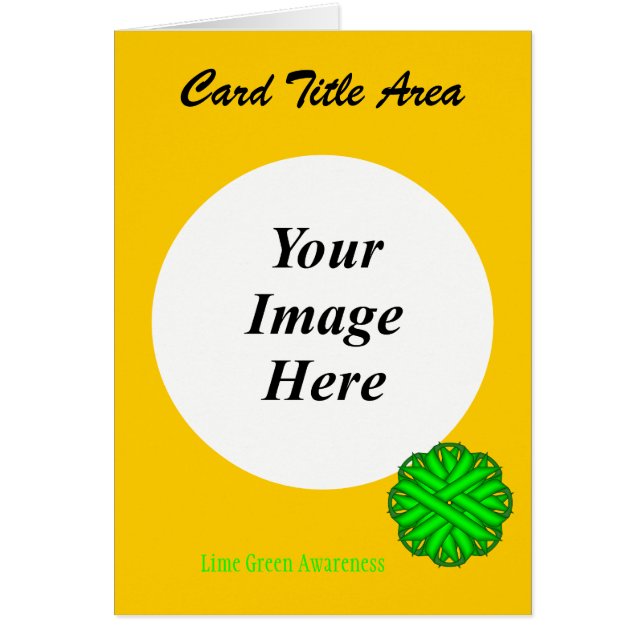 ライムグリーンフラワーリボンテンプレートby K Yoncich (正面)