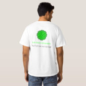 ライムグリーンフラワーリボン Tシャツ (裏面フル)