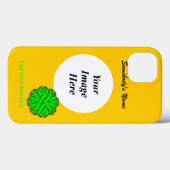 ライムグリーンフラワーリボンTmplバイケネスヨンチ Case-Mate iPhoneケース (裏面 (横))