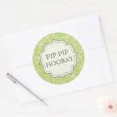 ライムグリーンブライダルシャワーデザートテーブルラベルラベル ラウンドシール (封筒)