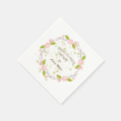 ライムグリーンブライダルティーパーティーシャワー スタンダードカクテルナプキン (角)
