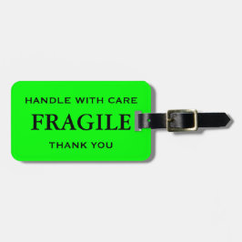 ライムグリーンブラック脆性ハンドル気に付き ラゲッジタグ