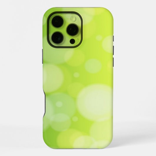 ライムグリーンボケ（全ての携帯電話対応） iPhoneケース (裏面)