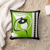 ライムグリーンマルティニ抽象芸術アメリカンモジョピロー クッション (ブランケット)