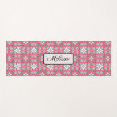 ライムグリーンマンダラパーソナライズされたヨガマット ヨガマット (正面(横))