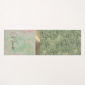 ライムグリーンマーブルグリッタリーヒョウナマステ ヨガマット (正面(横))