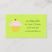 ライムグリーンモダンイエローカップケーキベーカリー 名刺 (裏面)