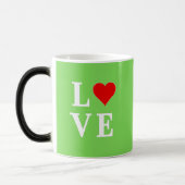 ライムグリーンモダンスタイリッシュ愛 モーフィングマグカップ (左)