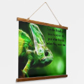 ライムグリーンリザード 吊り下げ型タペストリー (傾斜あり)