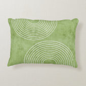 ライムグリーンリネンミニマリスト アクセントクッション (裏面)