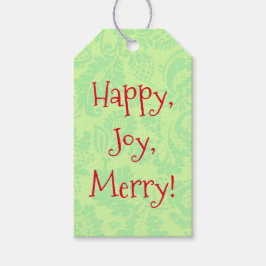 ライムグリーンヴィンテージスタイルクリスマスギフトラベル ギフトタグ