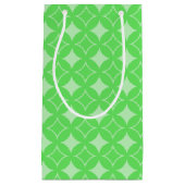 ライムグリーン七宝パターン スモールペーパーバッグ (正面)