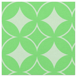 ライムグリーン七宝パターン ファブリック